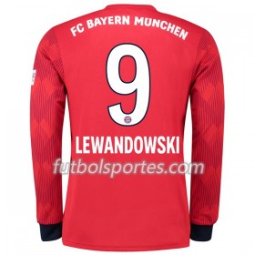 Camisetas Bayern de Múnich Lewandowski 9 Primera Equipacion 2018/2019 Manga Larga